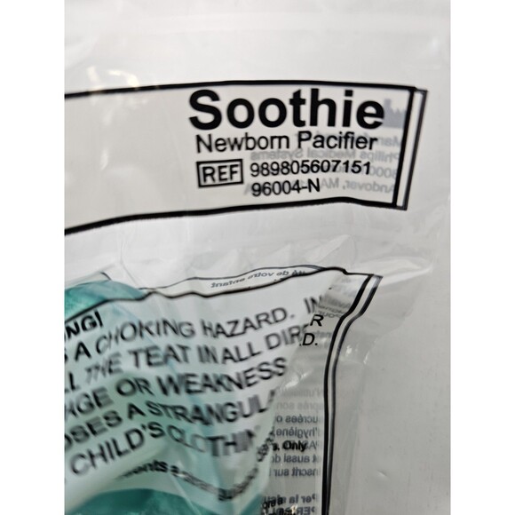 Lot Of 5 Philips 96004-N Newborn Soothie Pacifier Green 0-3 Months Hospital - Picture 4 of 6